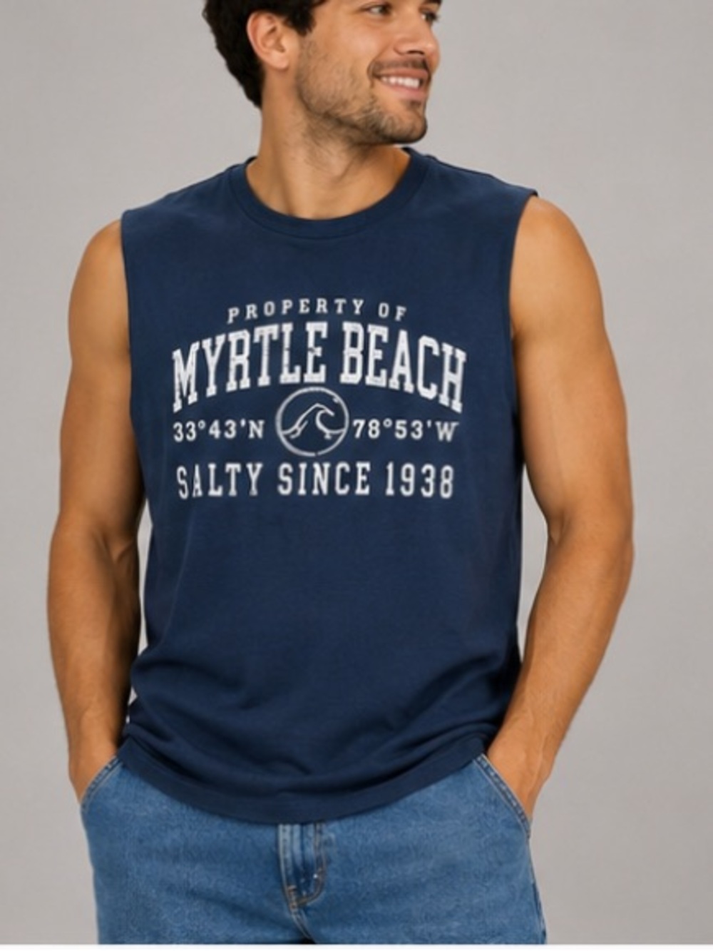 Tank navy blue beach 2xl